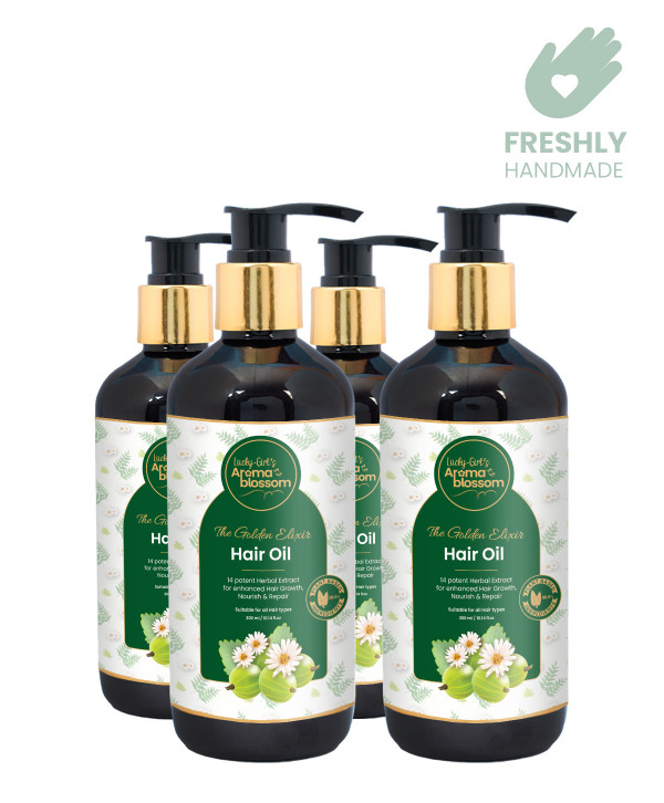 Pack of 4 Golden Elixir Herbal Hair oil